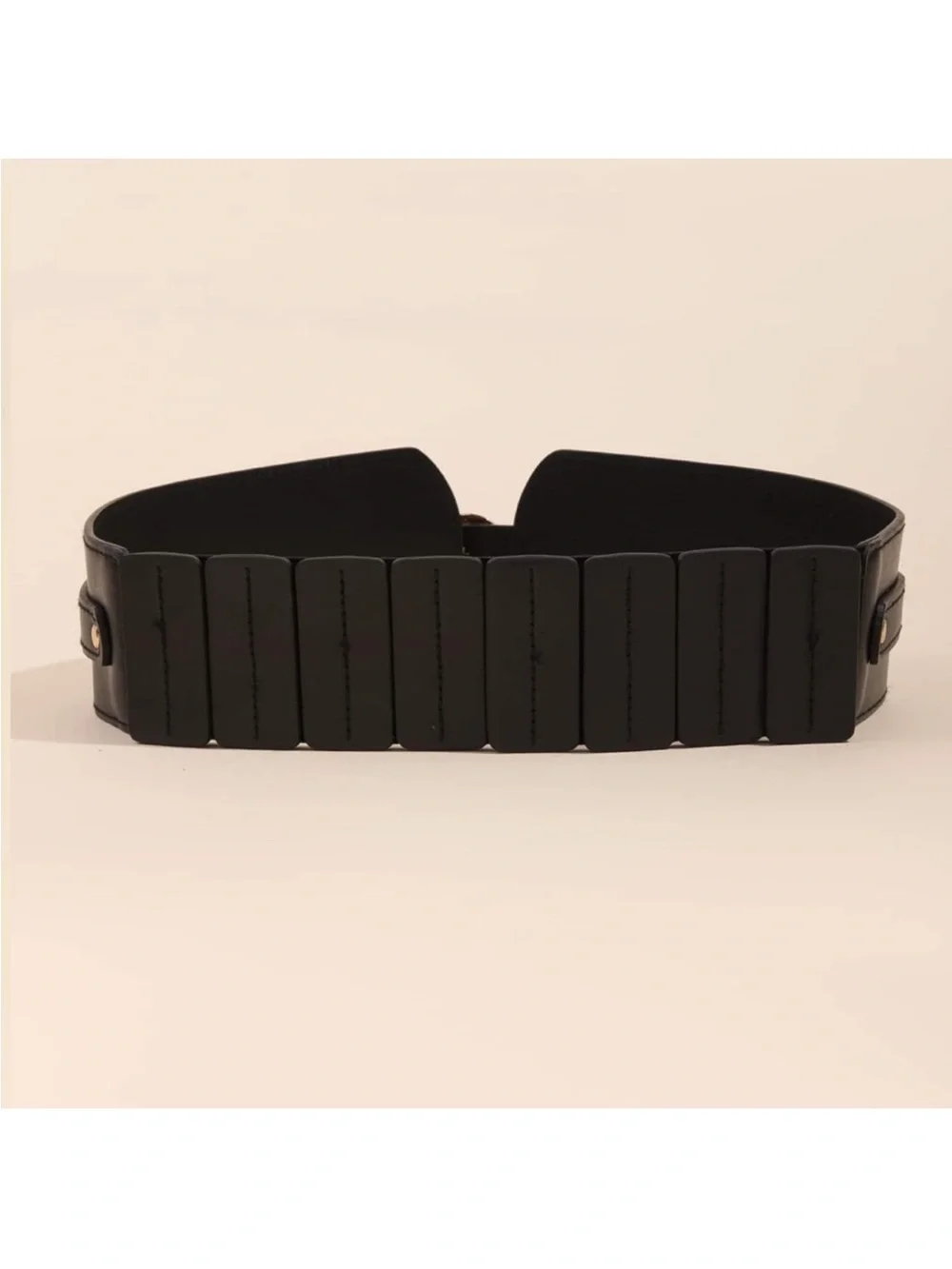 New! Black Corset Belt Vegan Leather Wide